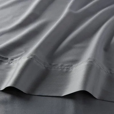 Open Box - California King 320 Thread Count Cool TENCEL® Lyocell Sheet Set Gray - Threshold: Satin Weave, 4-Piece Set, OEKO-TEX Certified