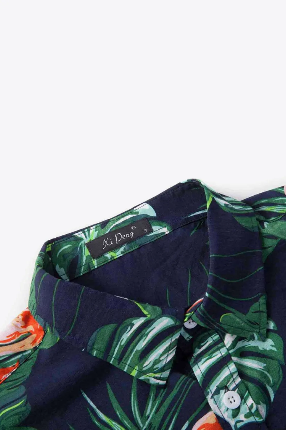 Printed Short Sleeve Collared Vacation Shirt