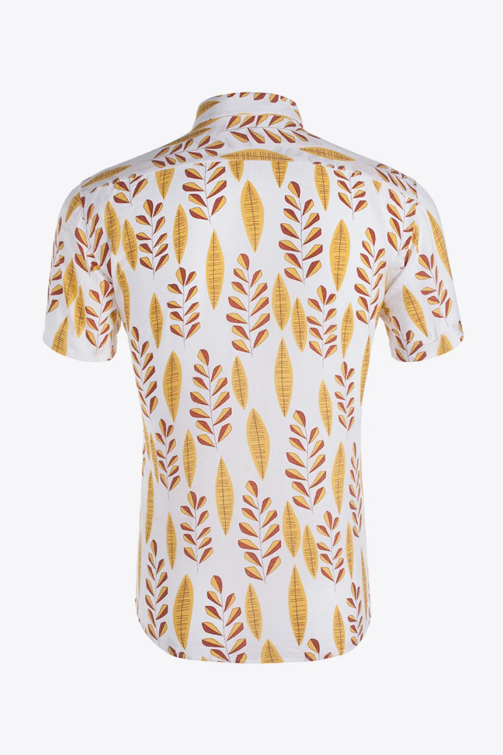 Printed Short Sleeve Collared Vacation Shirt