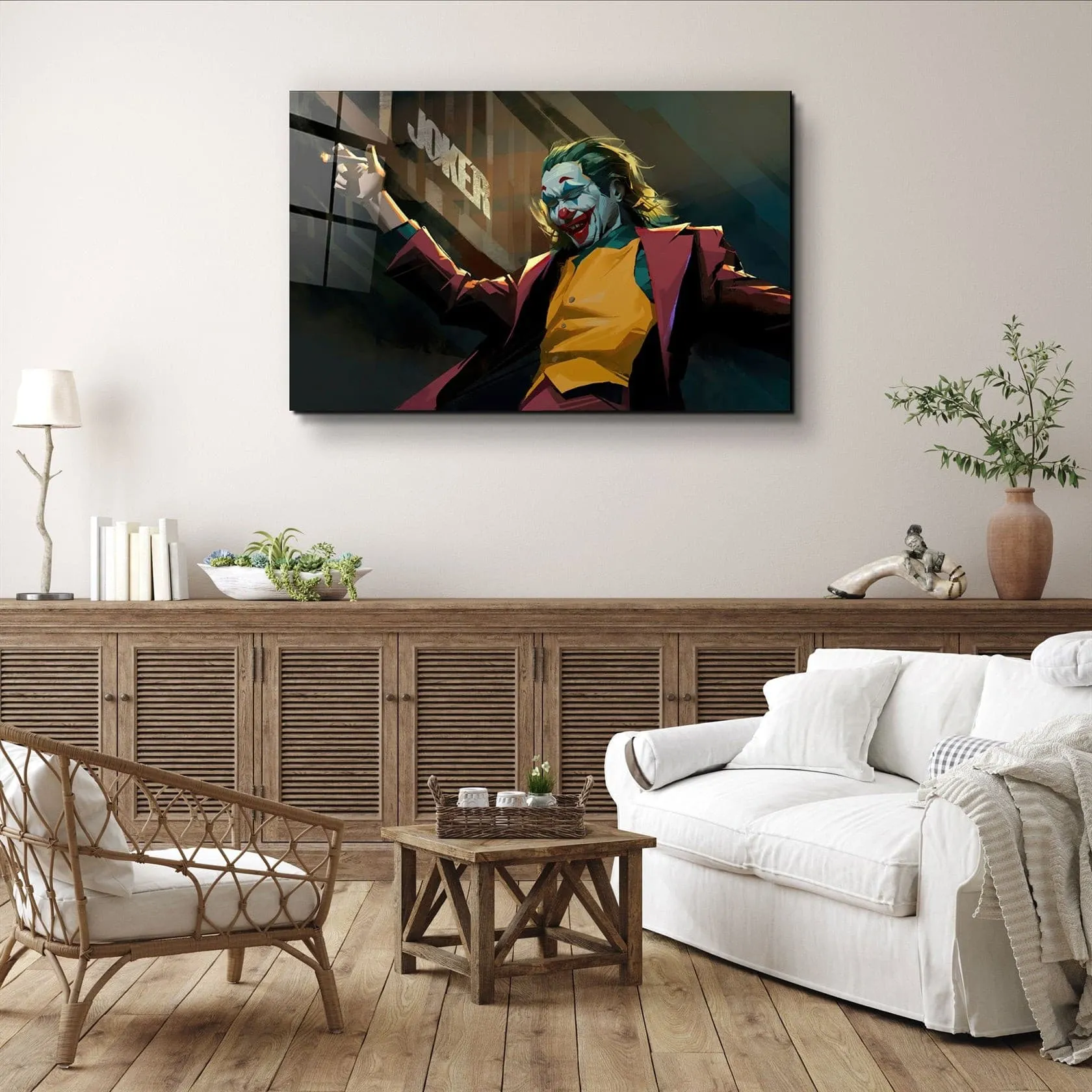 ・"Abstract Joker"・Glass Wall Art