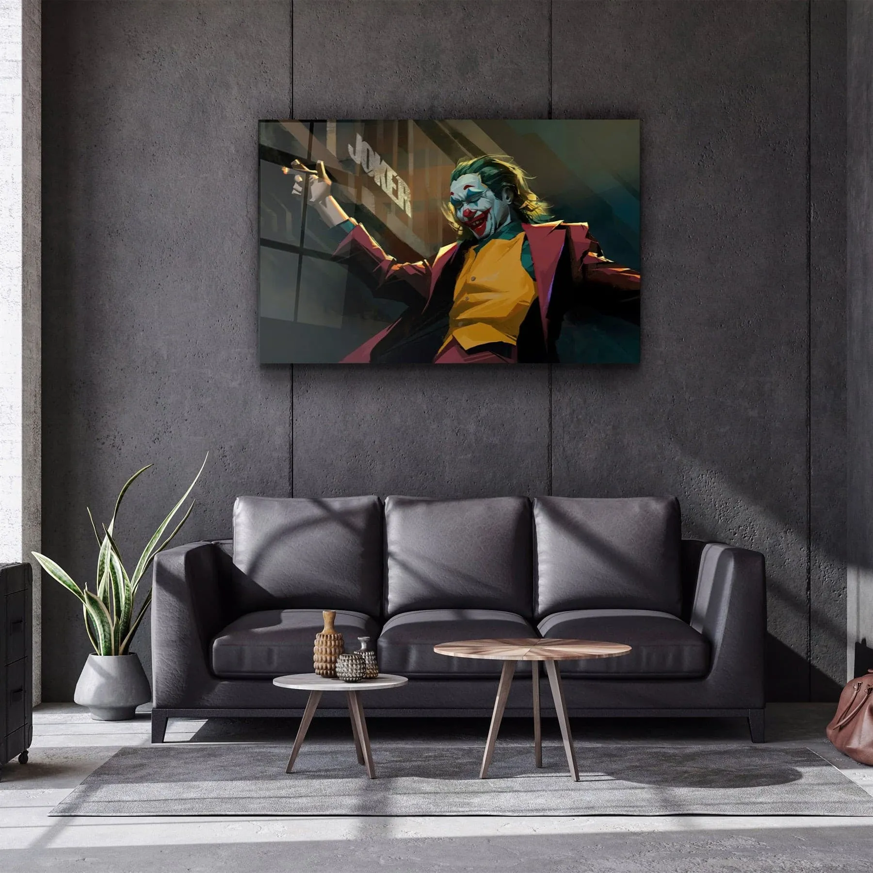 ・"Abstract Joker"・Glass Wall Art