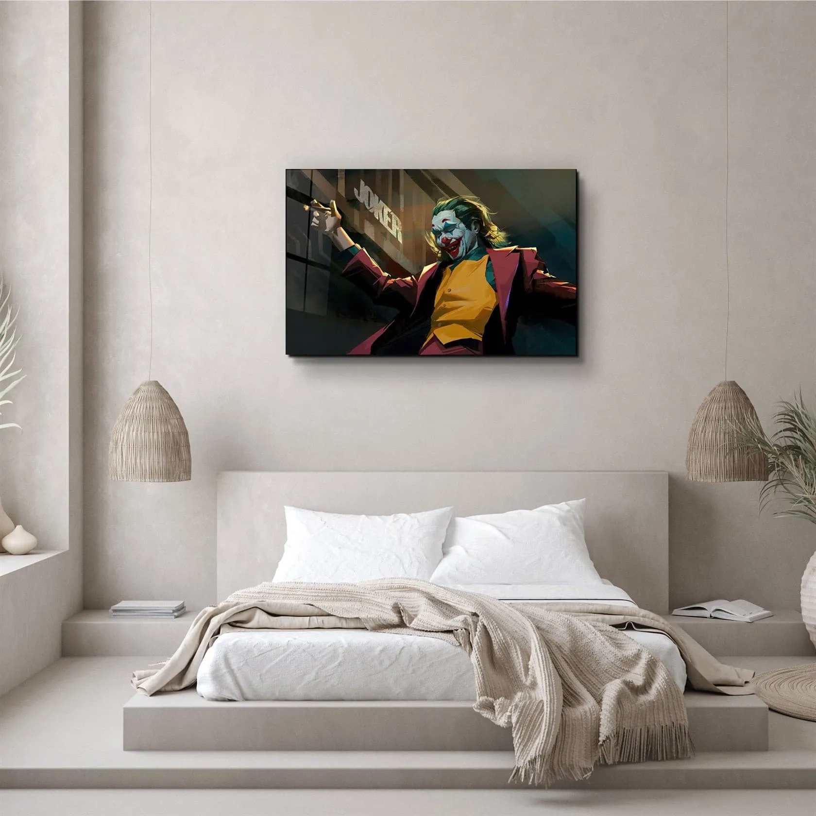 ・"Abstract Joker"・Glass Wall Art