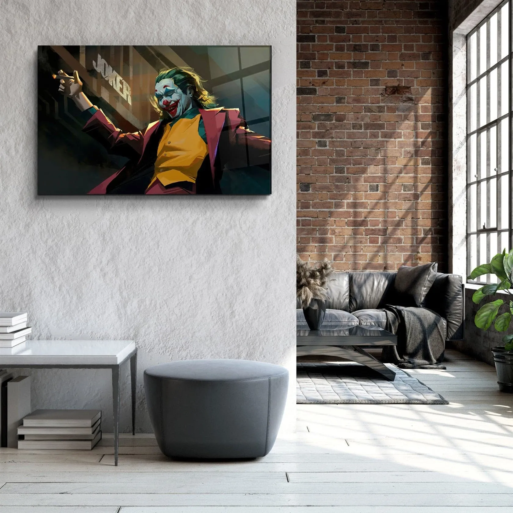 ・"Abstract Joker"・Glass Wall Art