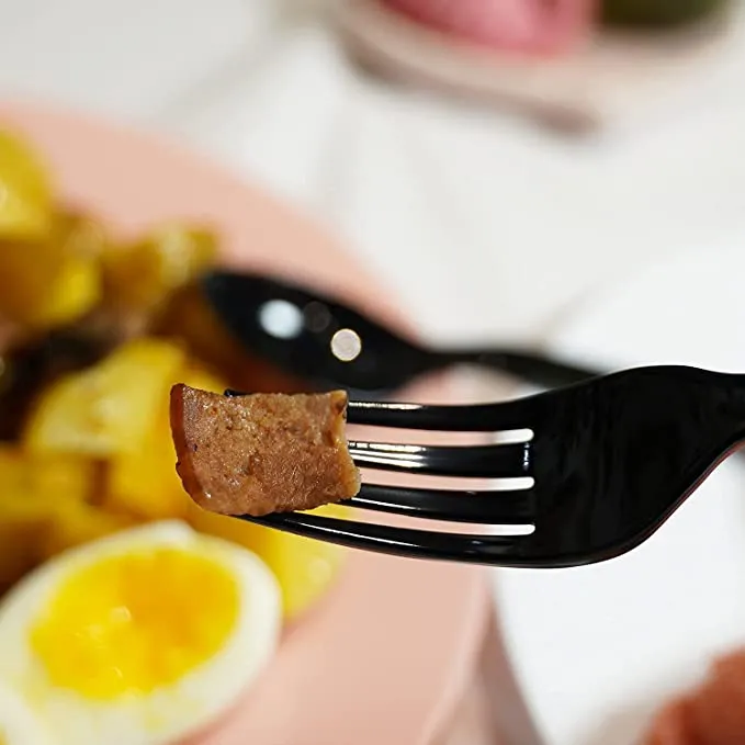 *WHOLESALE* Disposable - Individually Wrapped - Heavy Weight - Black Fork | 1000 ct.
