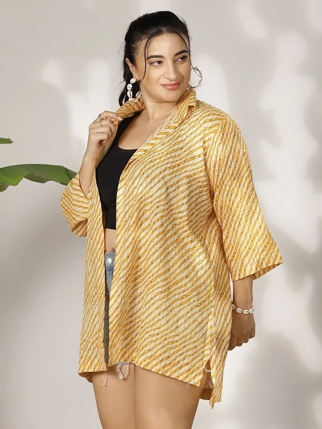 YellowStripes Cotton Shrug